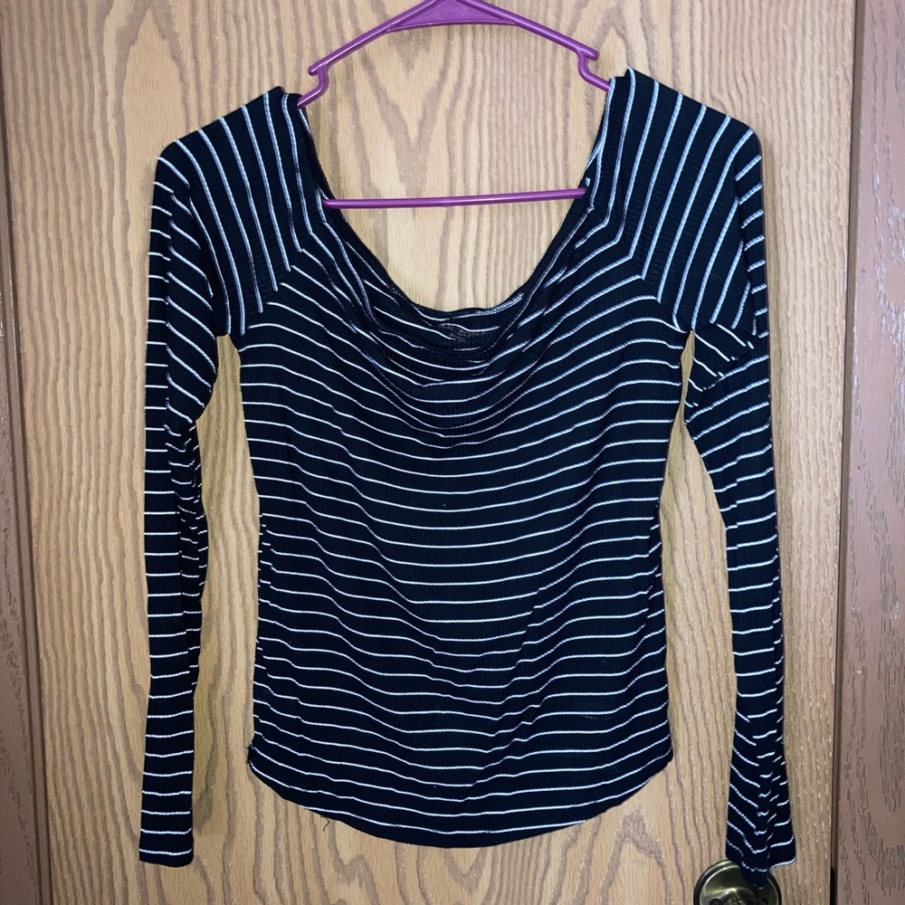 Across the shoulder long sleeve top